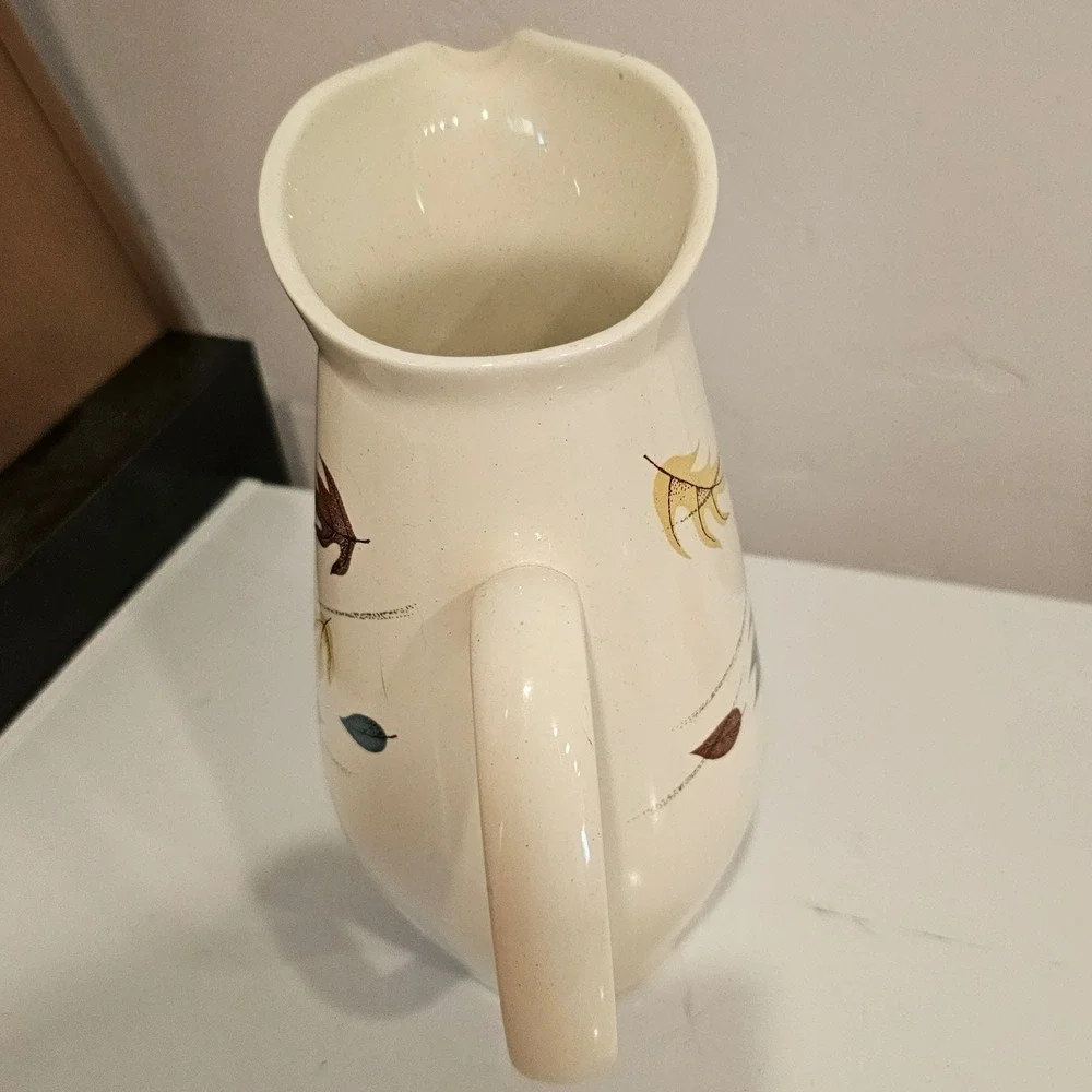 Franciscan Autumn Earthenware Pitcher Gladding McBean & Co Vintage MCM 10.5in